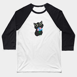 Cute Black cat Baseball T-Shirt